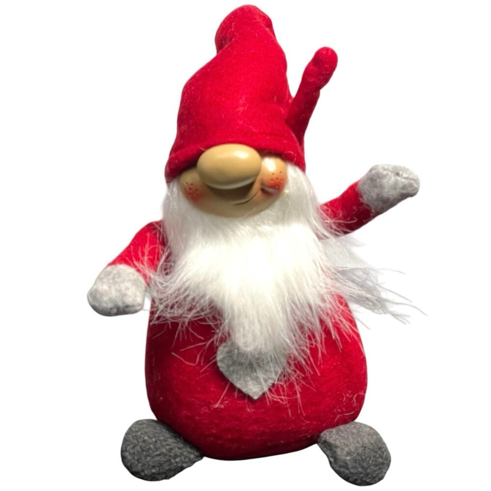 Echte Handarbeit Shelf Sitter Christmas Gnome Herzlichen Gluckwunsch 7" New